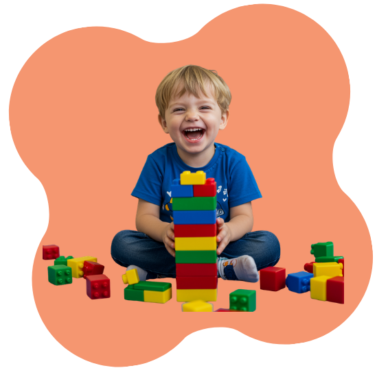 preschool aged kid having fun in class